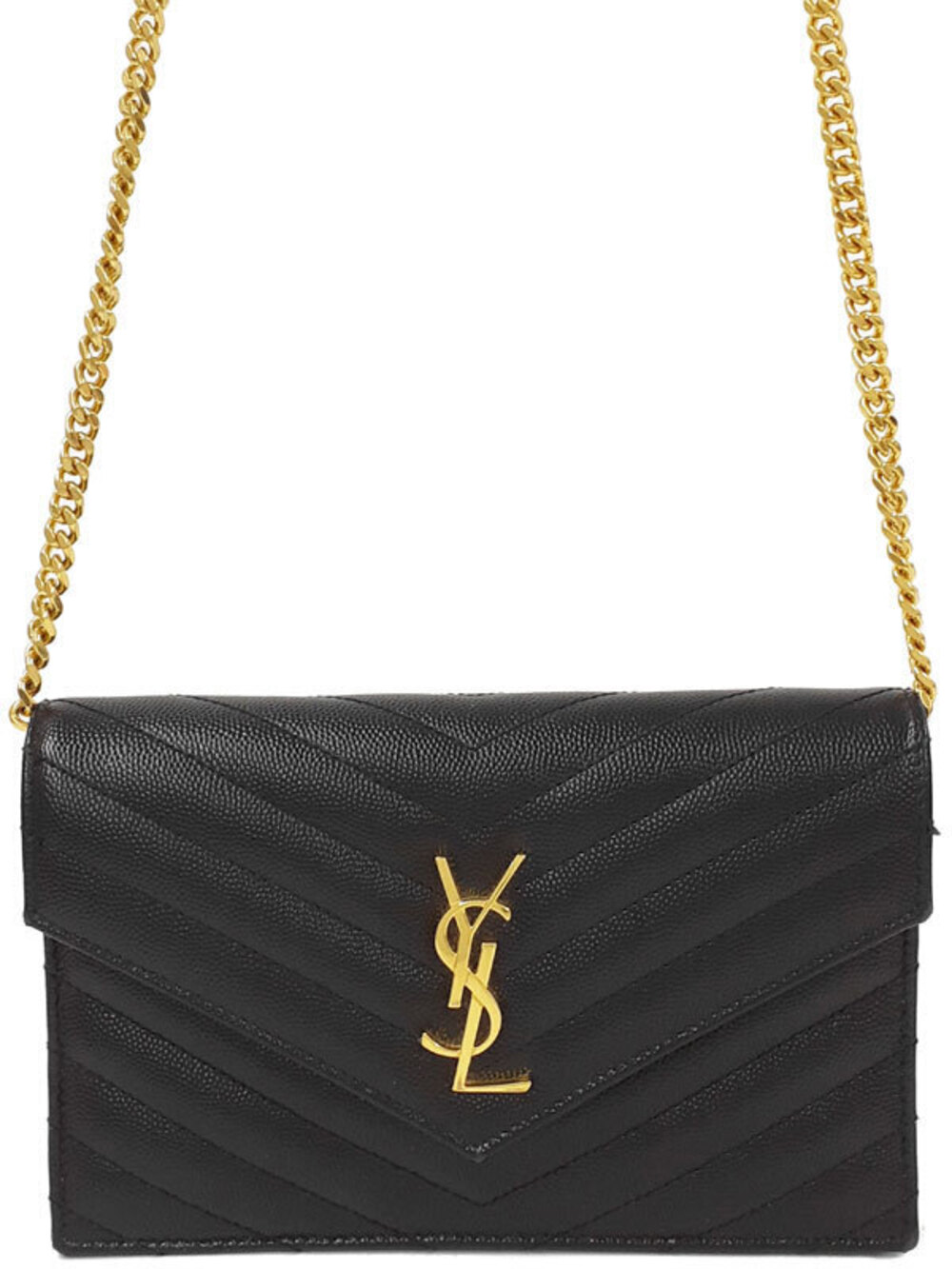 SAINT LAURENT PARIS Saint Paris Cassandra Envelope Chain Wallet